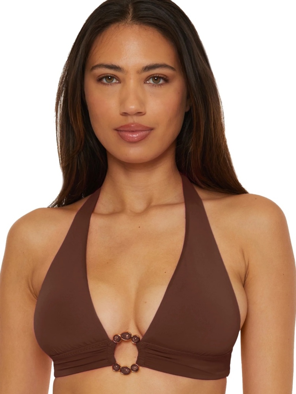 MARBLE CANYON RING HALTER BIKINI TOP NWT